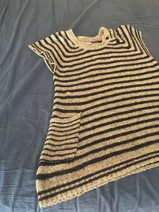 Striped Knit winter homeDress free size