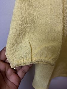 Cute Yellow Ruffle Cardigan