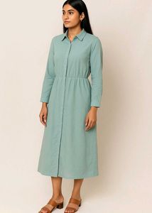 Mint Green Shirt Dress