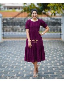 Georgette Purple Dress