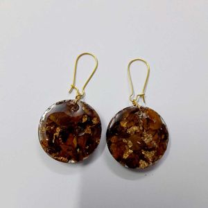 Real Rose Preserved Circle Earrings