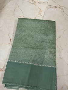 green organza saree