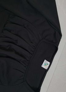 Black Ruched Crop Top