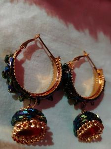 Statement Beaded Hoop Earrings