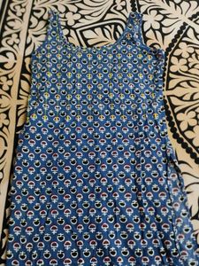 Blue Printed Dress