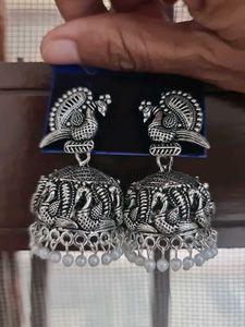 Peacock Jhumka Earrings