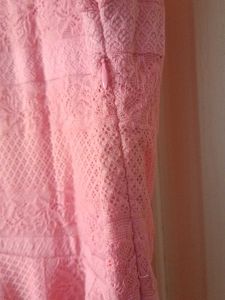 Pink Lace Peplum Top