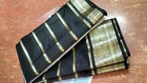 Organza Black Saree