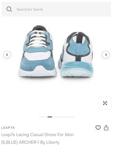 Leap7x Lacing Casual Shoes For Men (S.BLUE) ARCHER