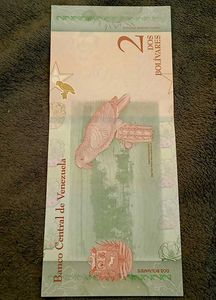 Venezuela 2 Bolivares Currency Note