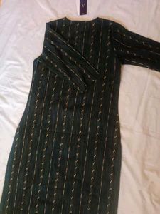 Elegant Green Striped Kurta