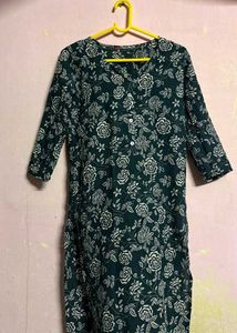 Women's Cotton Printed Straight Kurta