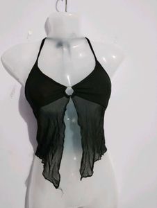 Y2K HEALTER NECK TOP