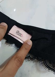 Black Lace Halter Neck Bralette 34C