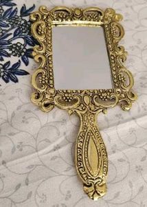 Vintage Gold Hand Mirror