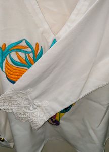 White Embroidered Top
