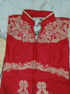 Red Embroidered Ethnic Gown