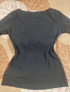 Black workout top with insole bra