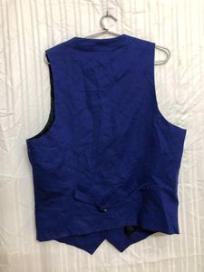 le chateau Navy Blue Waistcoat