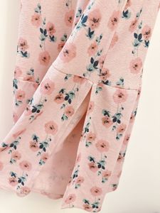 Summer Pink Floral Midi Dress