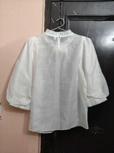 Organza Transparent White Top