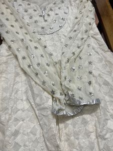 Elegant White Chikankari Kurta