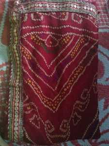 2 Saree Combo Red Sree Georgette Kiye Aur Pink Sar
