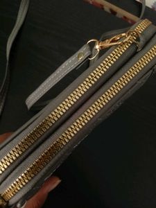 Geey Bag With Golden Chain