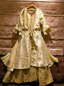 Indo Western Gown With Long Coat