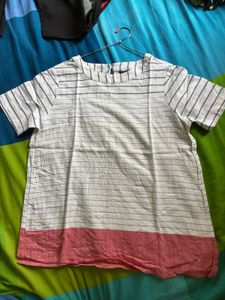 Striped White Top