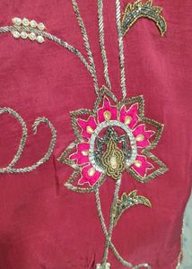 Embroidered Maroon Salwar Kameez