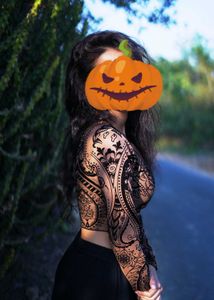 Patterned Long Sleeve Crop Top