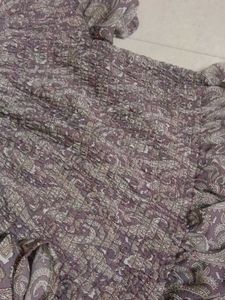 Patterned Off-Shoulder Dress