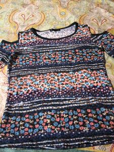 Floral Cold Shoulder Top