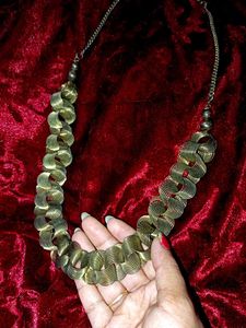 Golden Oxidized Necklace