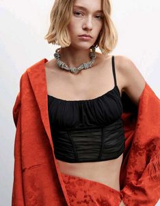 garage scrunched Corset tank top
