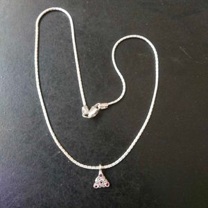 pure Silver Mix Snack Chain+Pandent Set
