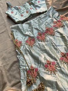 Gorgeous Satin Floral Lehenga💗