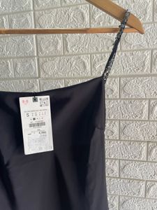 ZARA Elegant Black Slip Dress