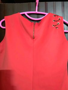 Coral Sleeveless Top