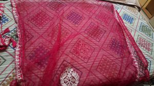 Embroidered Pink Kurta/Kurti pant garara