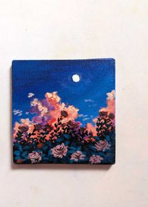 Mini Midnight landscape Canvas Painting