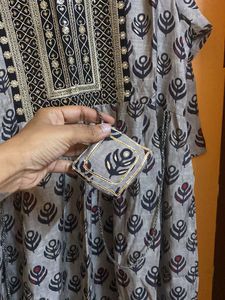 Grey Smart Aline Gown