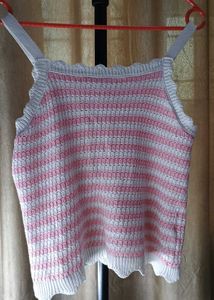 Trendy Pink Knitwear- Sleevless at Lowest Price