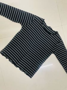 Striped Black &amp; White Top