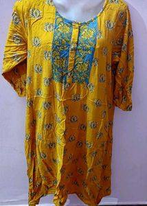 xxl a-line yellow  kurta
