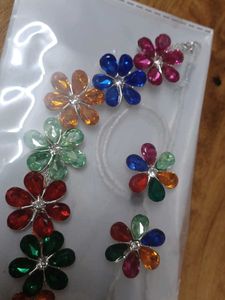 Colorful Flower Jewelry Set