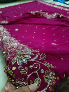 Aari Tari Work Saree Very Beautiful 😍