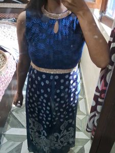 a line party wear dress ,with stretchable fabric c
