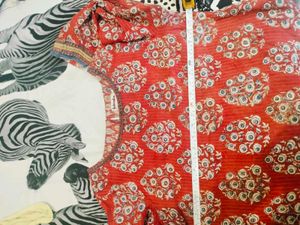 Fabindia Red Floral Print Kurta